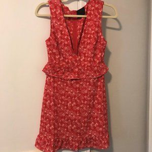 Flirty red summer dress